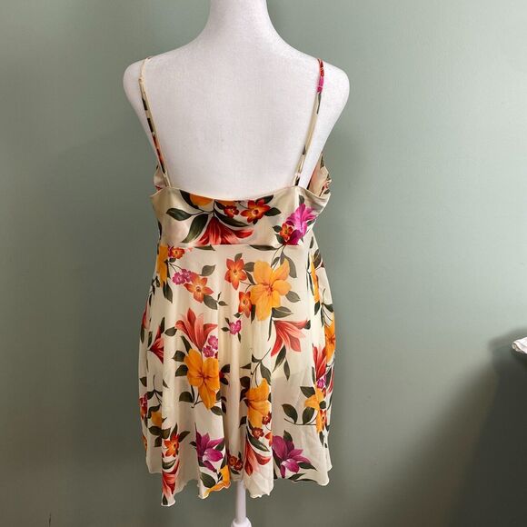 Victorias Secret Robe Chemise Set Womens Large Floral Satin Romantic 2 pc - Picture 4 of 15